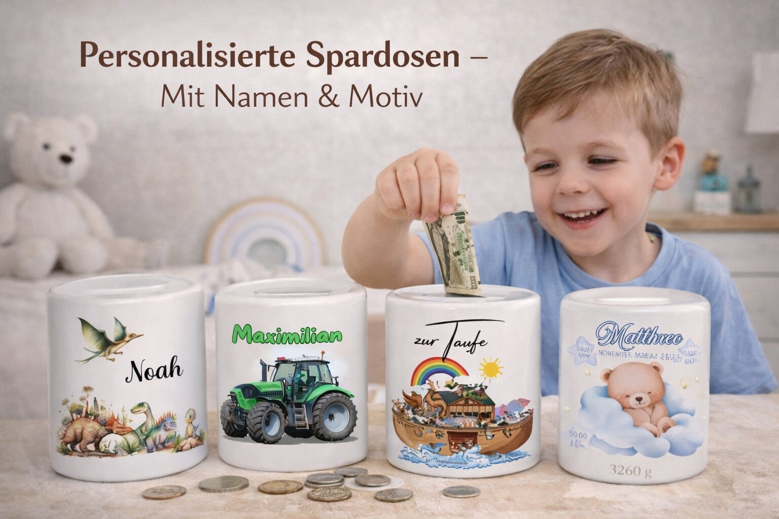 Spardosen mit Namen