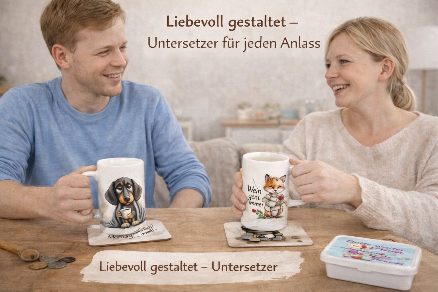 Untersetzer für Tassen und Gläser