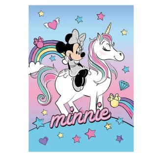 Disney Minnie und Einhorn Decke Fleece Kuscheldecke 100 x 140 cm 