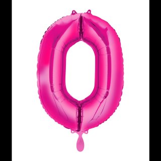 Ballon XL - Zahl 0 - Pink