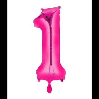 Ballon XL - Zahl 1 - Pink