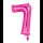 Ballon XL - Zahl 7 - Pink