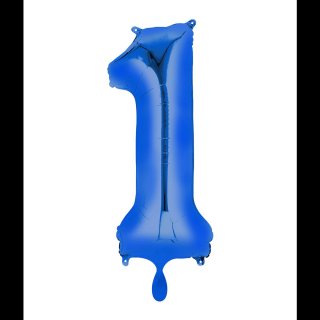 Ballon XL - Zahl 1 - Blau