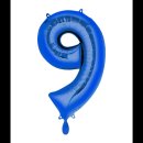 Ballon XL - Zahl 9 - Blau