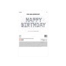 Ballon - Schriftzug - Happy Birthday - Silber
