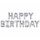 Ballon - Schriftzug - Happy Birthday - Silber