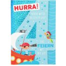 Kinder-Gl&uuml;ckwunschkarte 4.Geburtstag - Motiv8