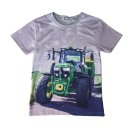 S&amp;C Jungen T-Shirt grau mit Traktor-Motiv John Deere...