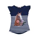 Squared & Cubed Mädchen T-Shirt Pferde blau F14