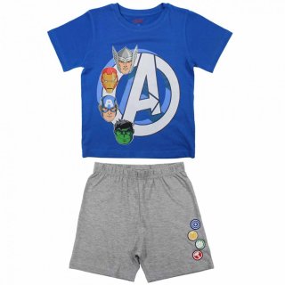 Avengers Sommer-Set T-Shirt und Shorts blau/grau
