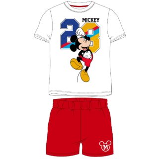 Disney Mickey Sommer-Set T-Shirt und Shorts rot/wei&szlig;