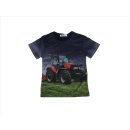 S&amp;C Jungen T-Shirt dunkelblau mit Traktor-Motiv Case...