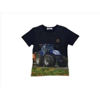 S&amp;C T-Shirt Traktor dunkelblau Trecker New Holland H215