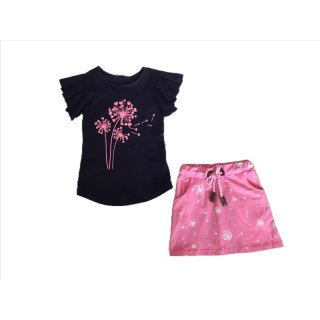 Squared & Cubed Sommerset Rock und T-Shirt Pusteblume dunkelblau/pink T297