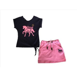 Squared &amp; Cubed Sommerset Rock und T-Shirt Horse Girl pink T296