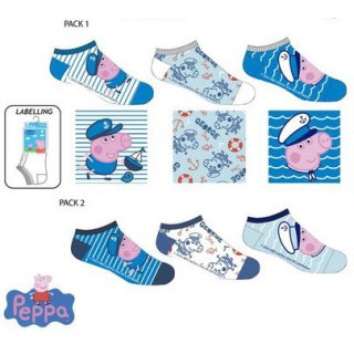 Peppa George Kinder Sneaker Socken 3er Pack