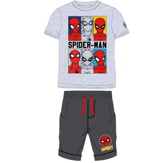 Jungen Sommer-Set Spiderman T-Shirt und Shorts grau