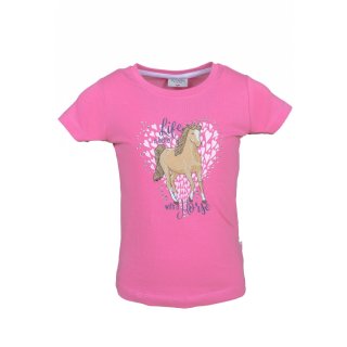 Salt & Pepper T-Shirt EMB Pferde pink