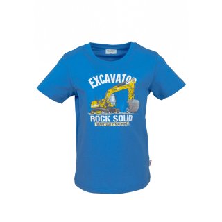 Salt & Pepper Jungen T-Shirt EMB Excavator Bagger royalblau