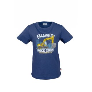 Salt &amp; Pepper Jungen T-Shirt EMB Excavator Bagger blau