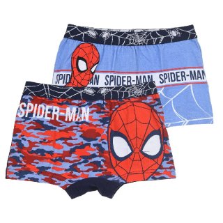 Marvel Spiderman 2er-Pack Boxershorts f&uuml;r Jungen blau