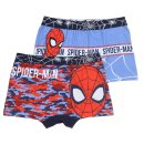 Marvel Spiderman 2er-Pack Boxershorts f&uuml;r Jungen blau