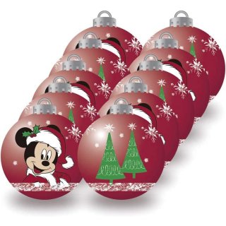 Disney Mickey Weihnachtskugeln 10er Pack rot