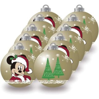 Disney Mickey Weihnachtskugeln 10er Pack gold