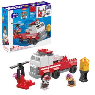 Mega Bloks PAW Patrol Marshalls ultimatives Feuerwehrauto mit Figuren