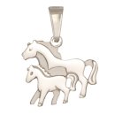 Ketten-Anhänger Pferd mit Fohlen 925 Silber