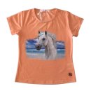 Squared & Cubed Mädchen T-Shirt Pferde orange F75
