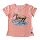 Squared & Cubed Mädchen T-Shirt Pferde rosa F78
