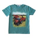 S&C Jungen T-Shirt türkis mit Traktor-Motiv Case...