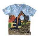 S&C Jungen T-Shirt hellblau mit Bagger-Motiv H319