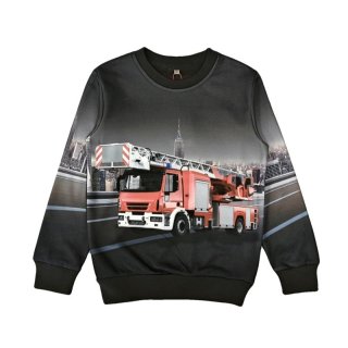 S&C Jungen Sweatshirt mit Feuerwehr Motiv dunkelgrau H372