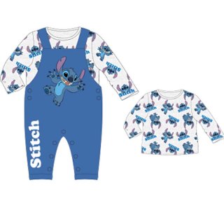Disney Babykleidung Set Stitch 2-teilig Langarm-Shirt und Latzhose