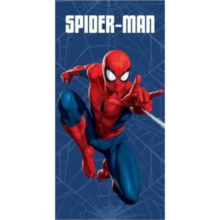 Marvel Spiderman Badetuch Baumwolle 70x140cm blau
