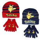 Pokemon Kinder Mütze und Handschuhe Set