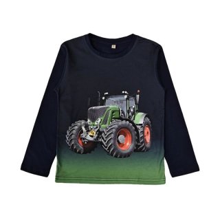 S&C Jungen Langarmshirt mit Traktor Motiv dunkelblau H380