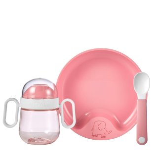 Mepal Babygeschirr Set Mio 3-teilig - deep pink