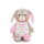 Personalisierter Sensory Bunny pink Kuscheltier mit Namen und Geburtsdaten