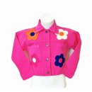 S&C Mädchen Jeans-Jacke Flower Power pink