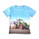 S&C Jungen T-Shirt hellblau mit Traktor-Motiv Fendt H415