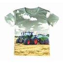 S&C Jungen T-Shirt olivgrün mit Traktor-Motiv...