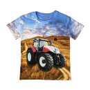 S&C Jungen T-Shirt blau mit Traktor-Motiv Steyr H424