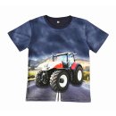 S&C Jungen T-Shirt blau mit Traktor-Motiv Steyr H427