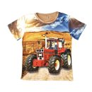 S&C Jungen T-Shirt braun mit Traktor-Motiv H426