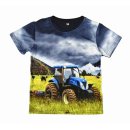 S&C Jungen T-Shirt blau mit Traktor-Motiv H428