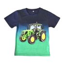 S&C Jungen T-Shirt blau mit Traktor-Motiv H406