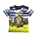 S&C Jungen T-Shirt blau mit Traktor-Motiv H413